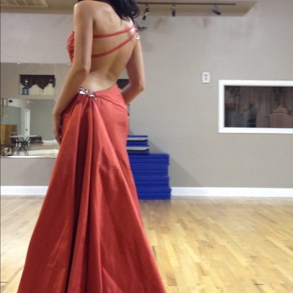 Custom backless Sherri hill pageant gown red - Picture 6 of 6